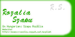 rozalia szapu business card